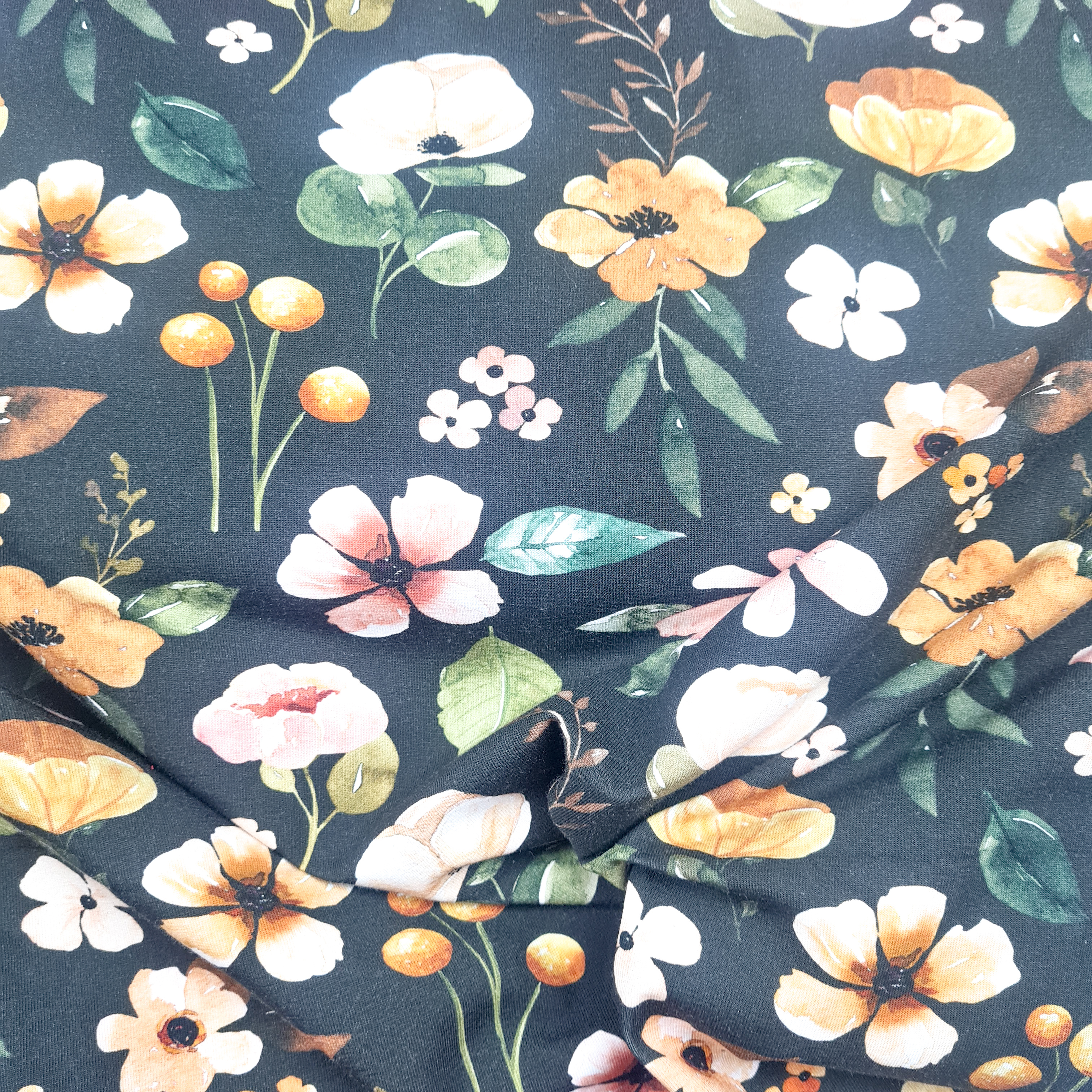 little boho flowers black